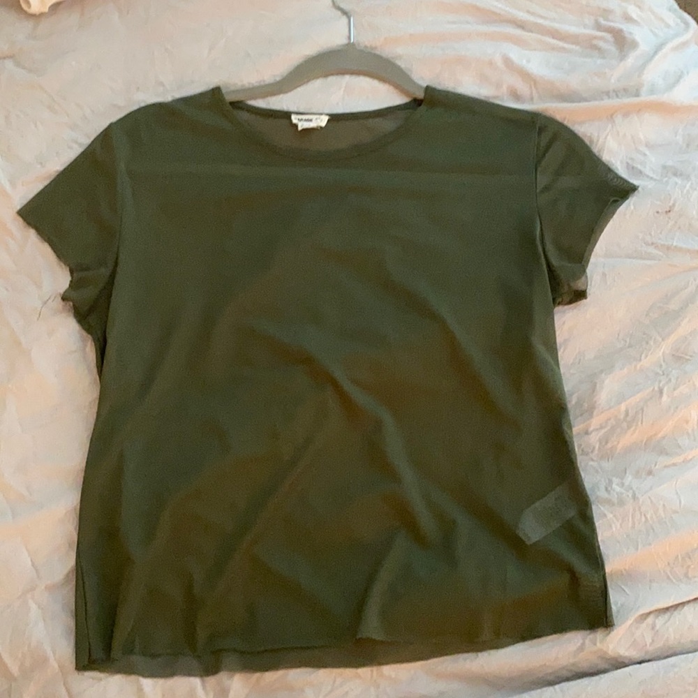 Sheer green top